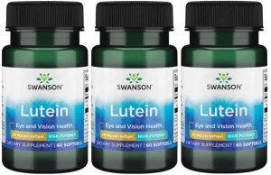 3 x Lutein - Luteina 20mg 60sgels, Swanson