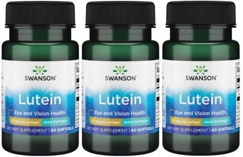 3 x Lutein - Luteina 20mg 60sgels, Swanson.webp