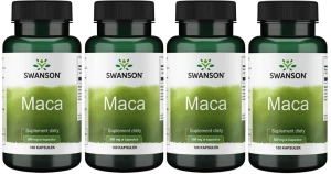 4 x Maca 500mg 100 kaps , Swanson