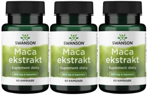 3 x Maca ekstrakt 500mg 60 kaps, Swanson