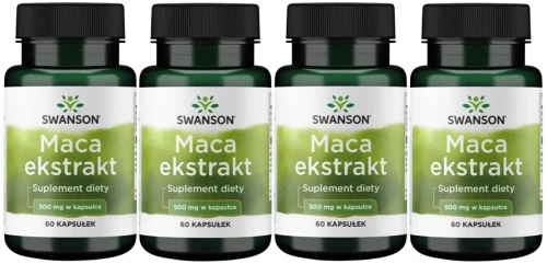 4 x Maca ekstrakt 500mg 60 kaps, Swanson.webp