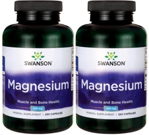 2 x Magnesium - Magnez (tlenek) 200mg 250kaps, Swanson.webp