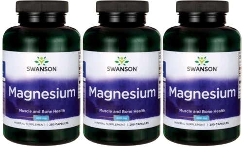 3 x Magnesium - Magnez (tlenek) 200mg 250kaps, Swanson.webp