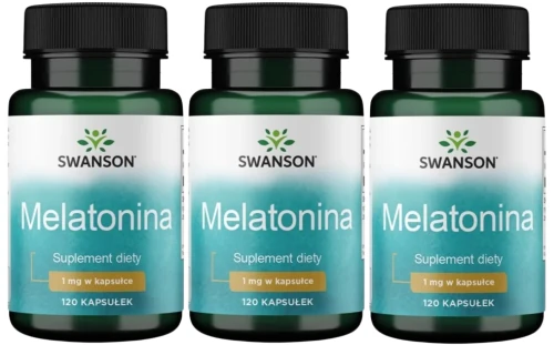 3 x Melatonina 1mg 120 kaps, Swanson.webp