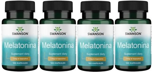 4 x Melatonina 1mg 120 kaps, Swanson.webp