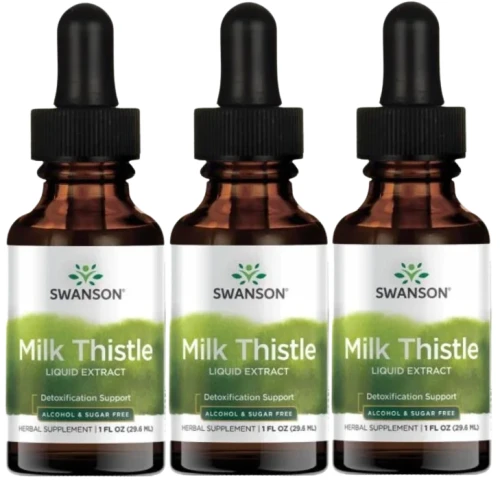 3 x Milk Thistle ekstrakt 29,6ml, Swanson.webp