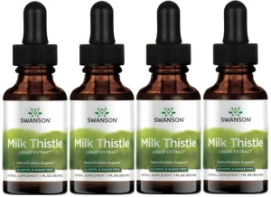 4 x Milk Thistle ekstrakt 29,6ml, Swanson
