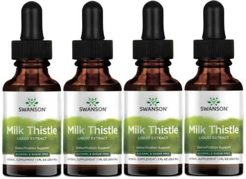 4 x Milk Thistle ekstrakt 29,6ml, Swanson.webp