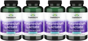 4 x Magnesium Lactate - Mleczan magnezu 84mg 120kaps, Swanson