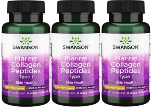 3 x Marine Collagen Peptides Type I - Morikol peptydy kolagenu morskiego typu I, Swanson.webp
