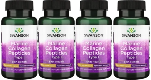 4 x Marine Collagen Peptides Type I - Morikol peptydy kolagenu morskiego typu I, Swanson.webp