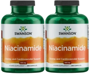 2 x Niacinamide 500mg 250 kaps, Swanson