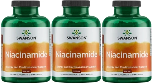 3 x Niacinamide 500mg 250 kaps, Swanson.webp
