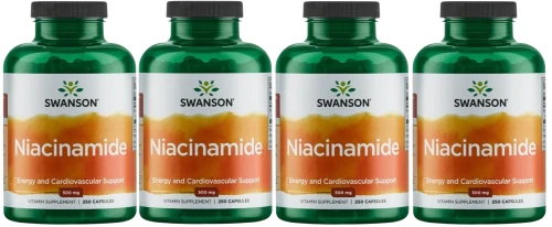 4 x Niacinamide 500mg 250 kaps, Swanson.webp