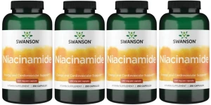 4 x Niacinamide - Niacyna 250mg 250caps, Swanson