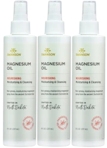 3 x Swanson Olej magnezowy 237ml - Regeneracja Mięśnie Skurcze