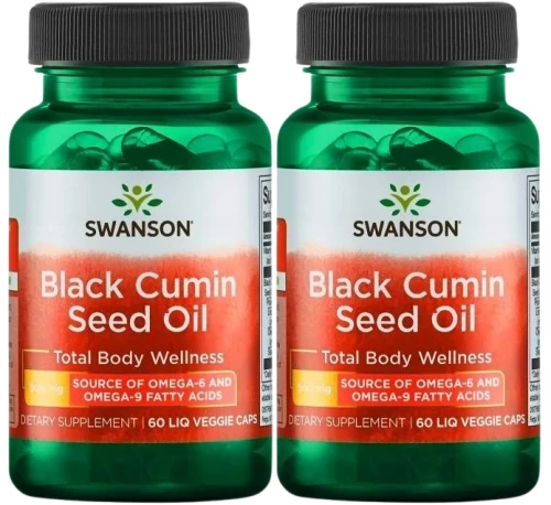 2 x Black Cumin Seed Oil - Olej z czarnego kminku 500mg 60 kaps., Swanson.webp