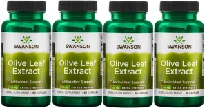 4 x Olive Leaf Extract 750mg 60 kaps, Swanson