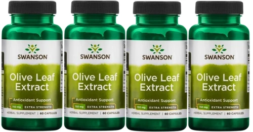 4 x Olive Leaf Extract 750mg 60 kaps, Swanson.webp