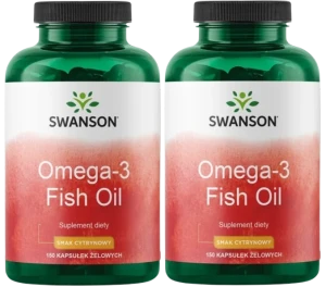 2 x Swanson Omega-3 Fish Oil 150 kapsułek o Smaku Cytrynowym - Odporność Krążenie Wzrok Serce