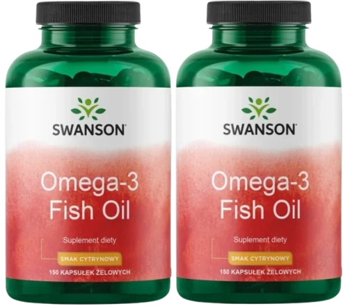 2 x Omega-3 Fish Oil (smak cytrynowy) 150 żelek, Swanson.webp