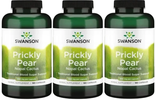 3 x Prickly Pear - Opuncja 650mg 180kaps, Swanson.webp