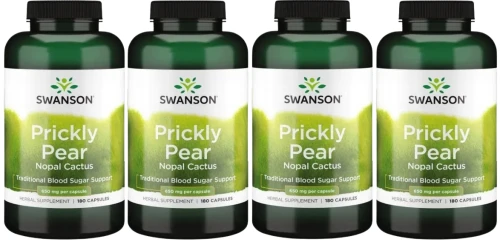 4 x Prickly Pear - Opuncja 650mg 180kaps, Swanson.webp