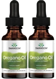 2 x Swanson Oregano Oil Liquid - Olej z oregano Krople 29,6ml - Wzdęcia Trawienie Zgaga Odporność
