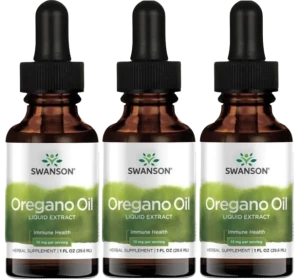3 x Swanson Oregano Oil Liquid - Olej z oregano Krople 29,6ml - Wzdęcia Trawienie Zgaga Odporność