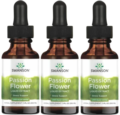 3 x Passion Flower liquid extract - Męczennica cielista w płynie 29,6ml, Swanson.webp