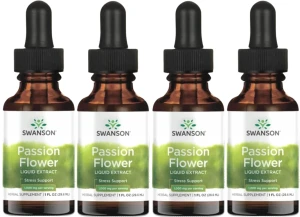 4 x Passion Flower liquid extract - Męczennica cielista w płynie 29,6ml, Swanson