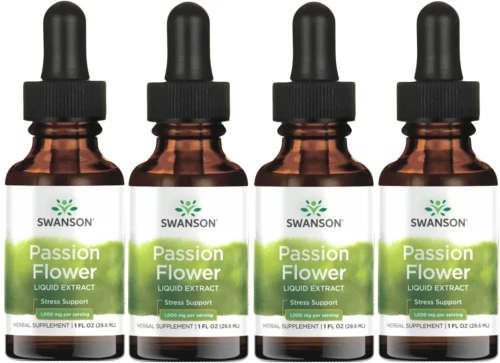 4 x Passion Flower liquid extract - Męczennica cielista w płynie 29,6ml, Swanson.webp