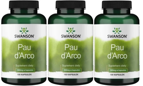 3 x Pau d'Arco 500mg 100 kaps, Swanson.webp