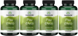 4 x Pau d'Arco 500mg 100 kaps, Swanson