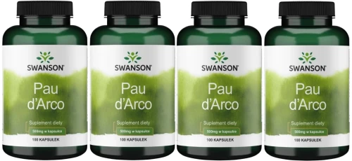 4 x Pau d'Arco 500mg 100 kaps, Swanson.webp