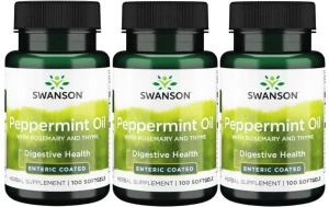 3 x Peppermint Oil with Rosemary and Thyme 100kaps, Swanson