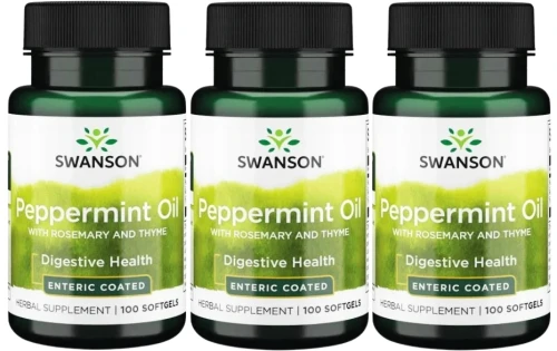 3 x Peppermint Oil with Rosemary and Thyme 100kaps, Swanson.webp
