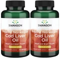 2 x Pristine Norwegian Cod liver oil 60kaps, Swanson.webp
