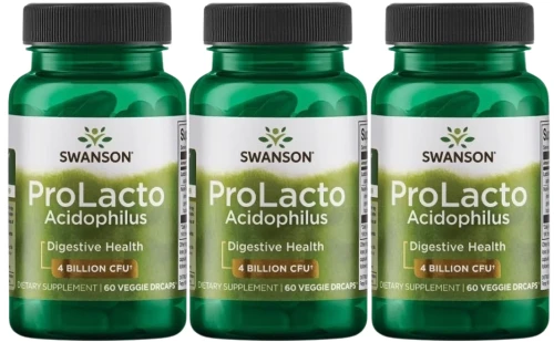 3 x Prolacto Acidophilus 60kaps, Swanson.webp