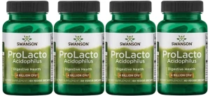 4 x Prolacto Acidophilus 60kaps, Swanson