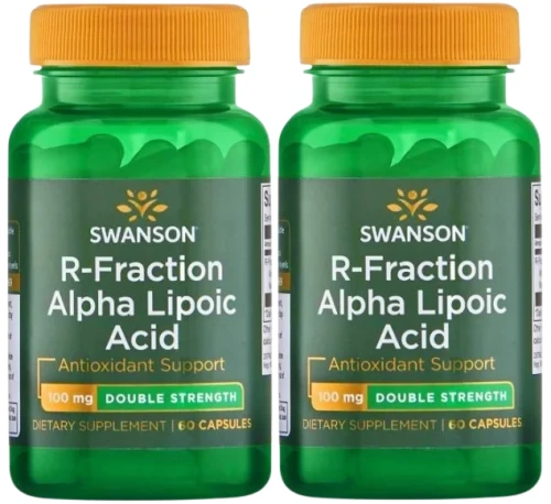 2 x R-Fraction Alpha Lipoic Acid - R-ALA 100mg 60kaps, Swanson.webp