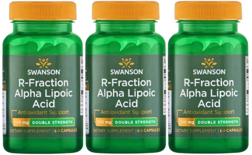 3 x R-Fraction Alpha Lipoic Acid - R-ALA 100mg 60kaps, Swanson.webp