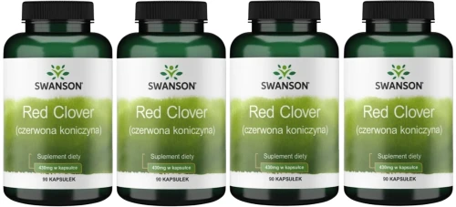 4 x Red Clover (Czerwona koniczyna) 430mg 90kaps, Swanson.webp