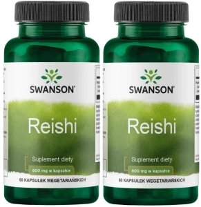 2 x Reishi 600mg 60 kapsułek, Swanson