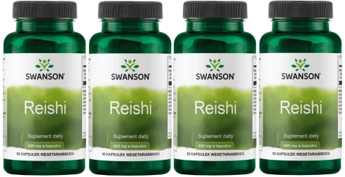 4 x Reishi 600mg 60 kapsułek, Swanson.webp