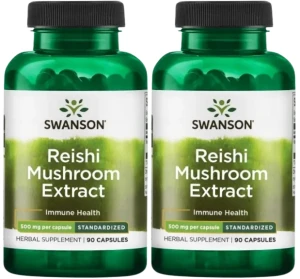 2 x Reishi Mushroom Extract 90kaps, Swanson