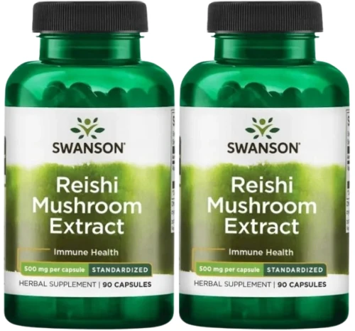 2 x Reishi Mushroom Extract 90kaps, Swanson.webp