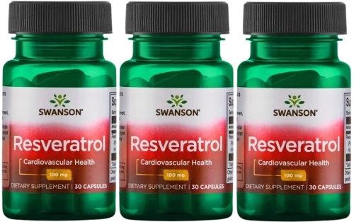 3 x Resveratrol - Resweratrol 100mg 30kaps, Swanson.webp