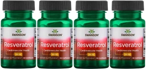 4 x Resveratrol - Resweratrol 100mg 30kaps, Swanson