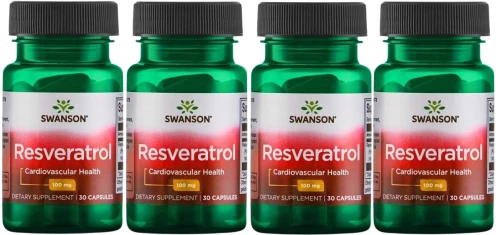 4 x Resveratrol - Resweratrol 100mg 30kaps, Swanson.webp
